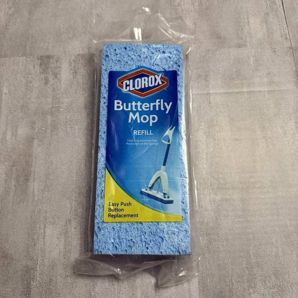 Clorox Butterfly‎ Mop Refill Easy Push Button Replacement